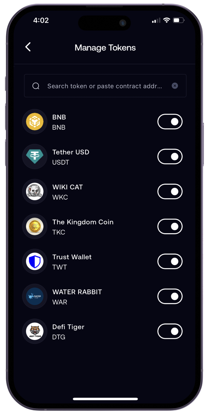 Search and add tokens using only their names.